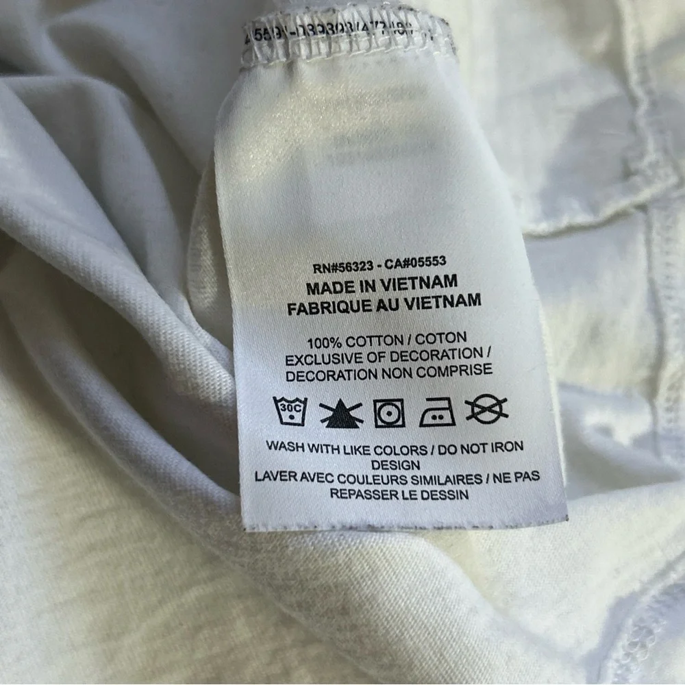 Air Jordan Nike Air White Short Sleeve Shirt Size Large
